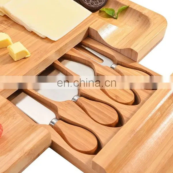 Wholesale Wooden Cheese Board Cutting Board With Drawer For Kitchen Use photo-4