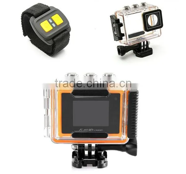 Hot Sale !!! Waterproof WIFI Sport Camera With Wrist Remote Contraller