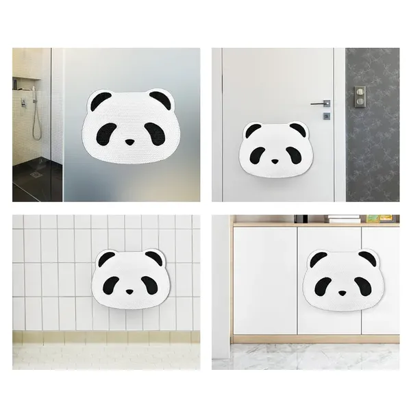 MEOW LOVE Panda-Shaped Cat Scraper The Cat Corrugated Scraper of The Vertical Can Be Attached Wall Decorate Without Shavings. photo-3