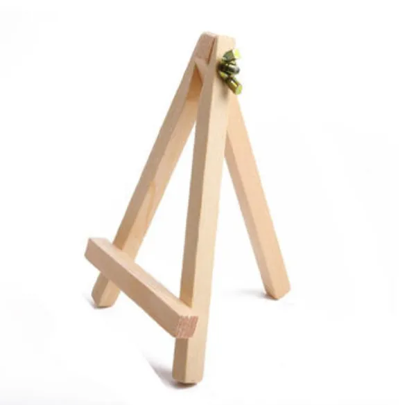 Multi Size Mini Wood Easel Stand With Canvas Sets For Kids Painting