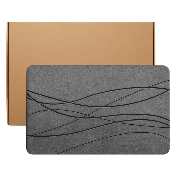Factory Wholesale Quick Drying Diatomite Stone Bath Mat & Coasters for Bathroom, Kitchen, Office photo-3