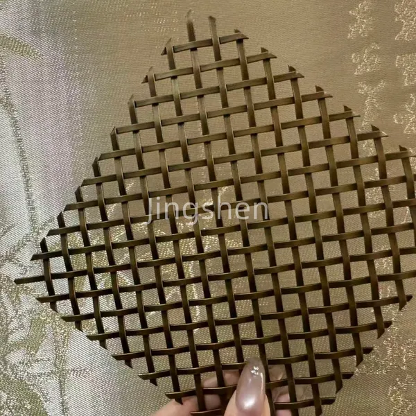 Stainless Steel Woven Wire Mesh Decorative Metal Mesh Sheet Grilles for Commercial Interior Partition Screens & Wall Cladding photo-2