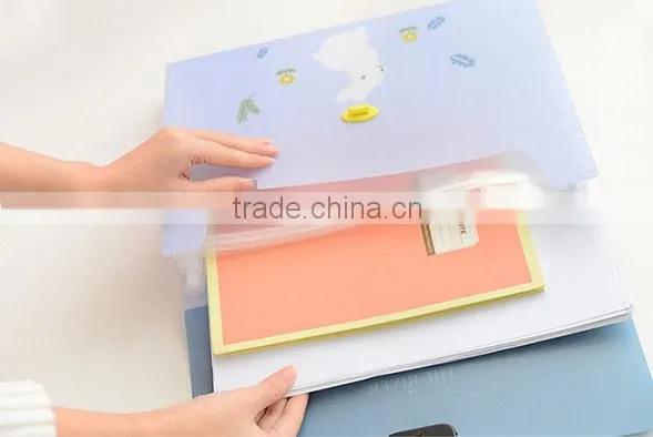 Lovely& Delicate Style A4 Colorful Pvc Expanding File Folder With Handle Suitable Office Lady Supplier's Choice photo-6