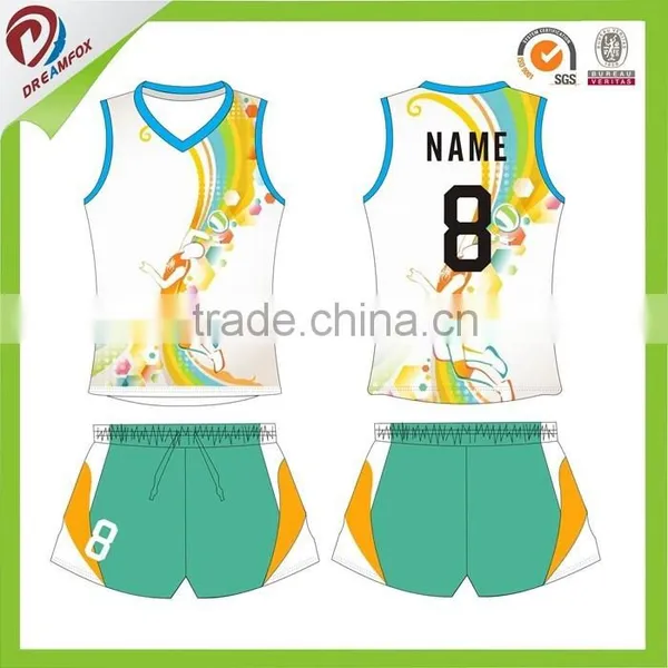 Dry Fit Sublimation Custom Beach Volleyball Jerseys