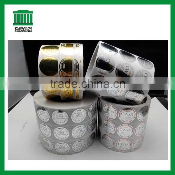 Horizon Manufacturer Bright Silver Sticker Labels for Wine