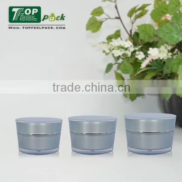 15g 30g 50g Crystal Blue Plastic Screw Cap Jar for Cosmetic Cream Bottle photo-3