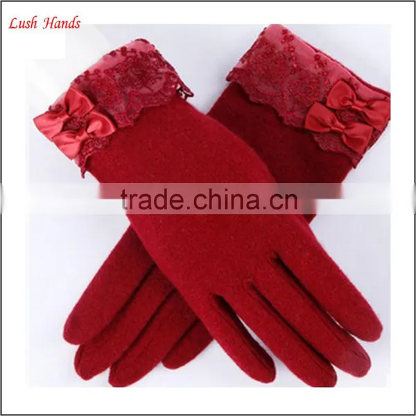 Gril Sex Cheap Wool Smart Phone Gloves photo-3