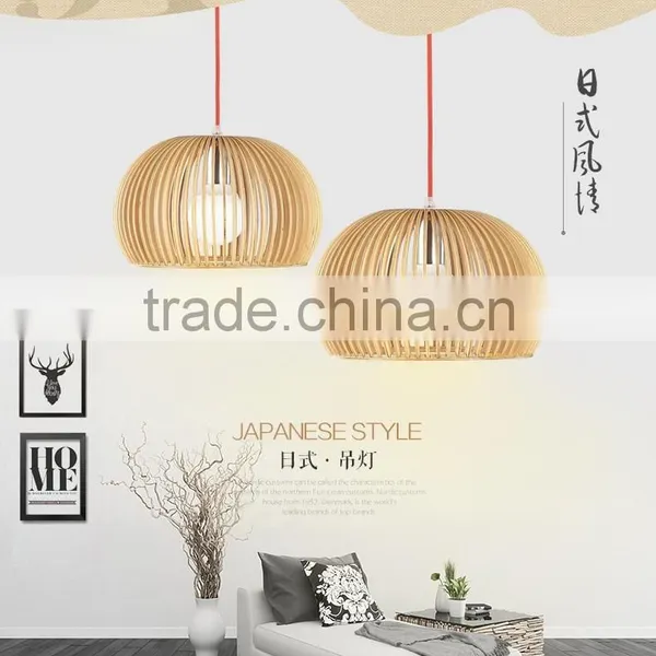 2016 New Wood Caged Round Design LED Pendant Lights JK-8005B-01 Wood Pendant Light Round Led Pendant Light photo-4