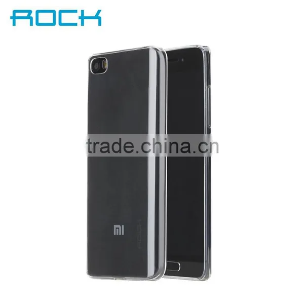 Crystal TPU Rubber Back Case For Xiaomi 5 ROCK Fashion Shockproof Silicone Soft Protective Cover MT-5579 photo-3