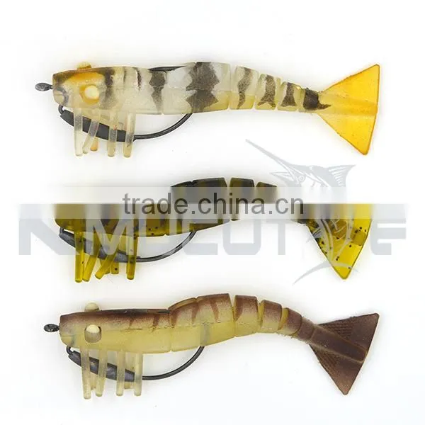 Kmucutie CHS006 Soft Shrimp Lure 5 Sections Body Live Smart Shrimp Bait for Octopus photo-4