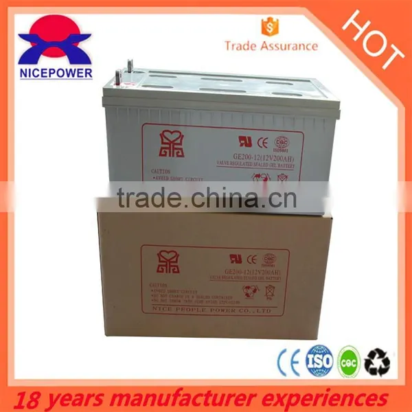 Wind Solar Usage Sealed Maintenance Free Type Off-gird Solar Gel Battery 12v200ah photo-2