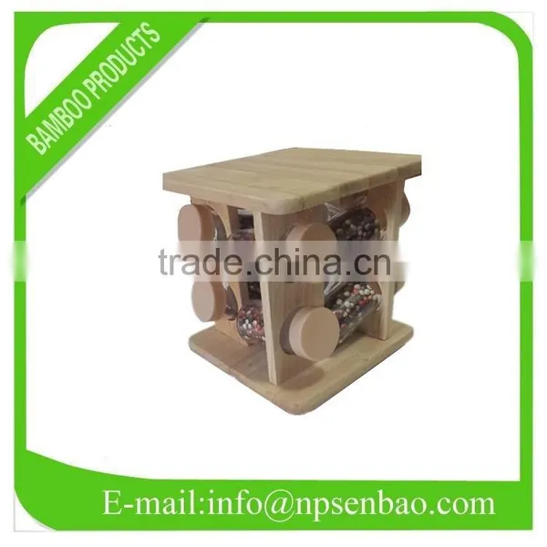 8pcs Wooden Spice Rack / Revolving Spice Rack photo-3