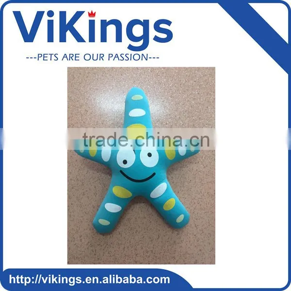 Blue Star Shaped Dog Toy Plush Dog Chew Toy Water Floating Toy