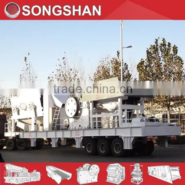 Movable Crusher , Tire Type Mobile Crusher Plant