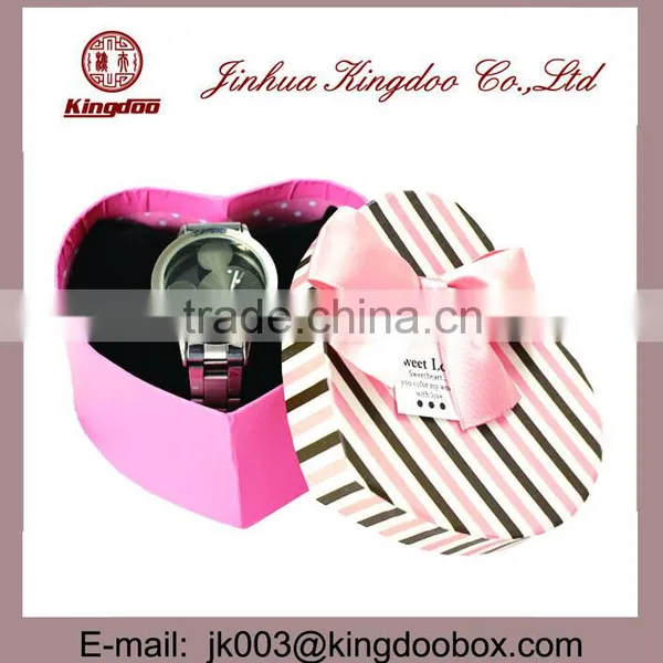 Jinhua Supplier Small Handmade Heart Shaped Paper Watch Box Ribbon photo-3