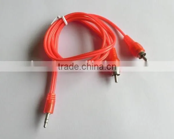 Hign Quality Reansparent DC 3.5 to 2 RCA Cable photo-2
