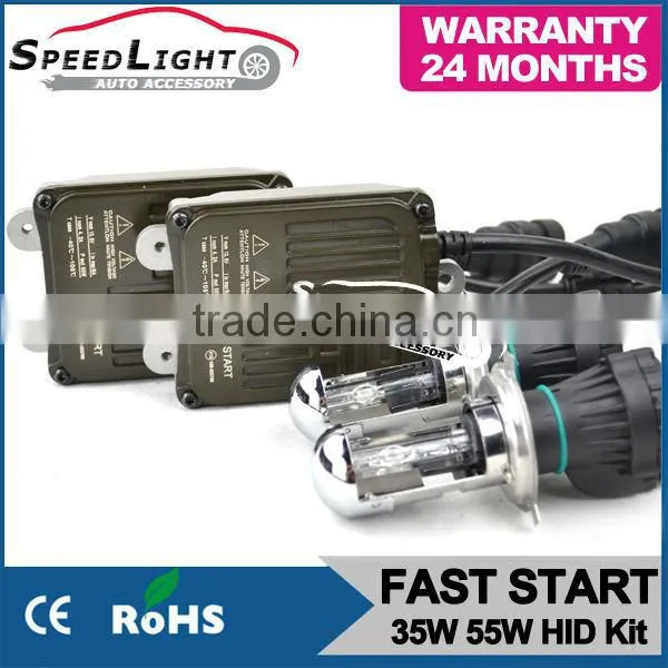 Fast Start 55W H4 Bi Xenon HID Kits With 24 Months Warranty