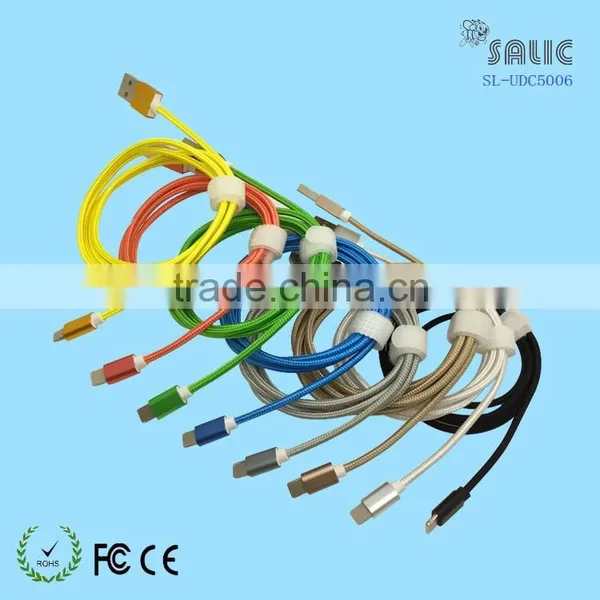 Aluminium Alloy Braided Nylon Braided Protected Cable for Micro Usb