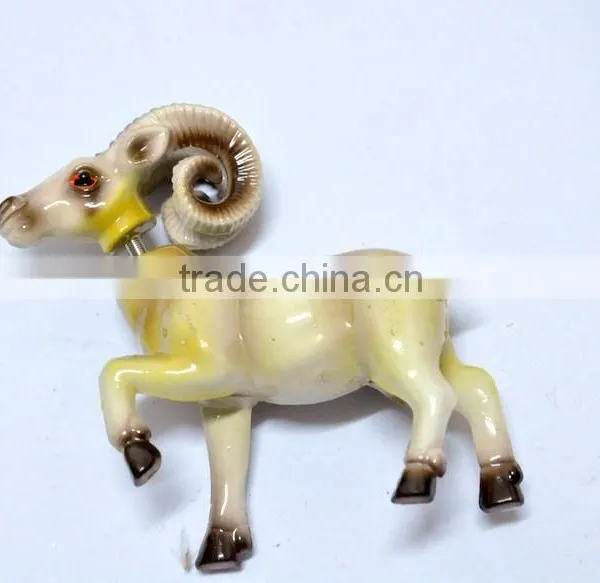 4 Inch Pearl Powder Ram Sheep Plastic Personalized Educational Country Fridge Magnets photo-2