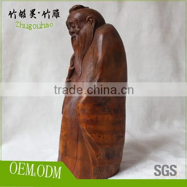 China Folk Art Crafts Collection Bamboo Root Carving photo-2
