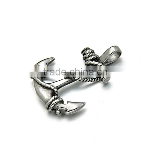 Kindy Jewelry New Design JCN0322 Stainless Steel Vintage Anchor Necklace Pendant photo-4