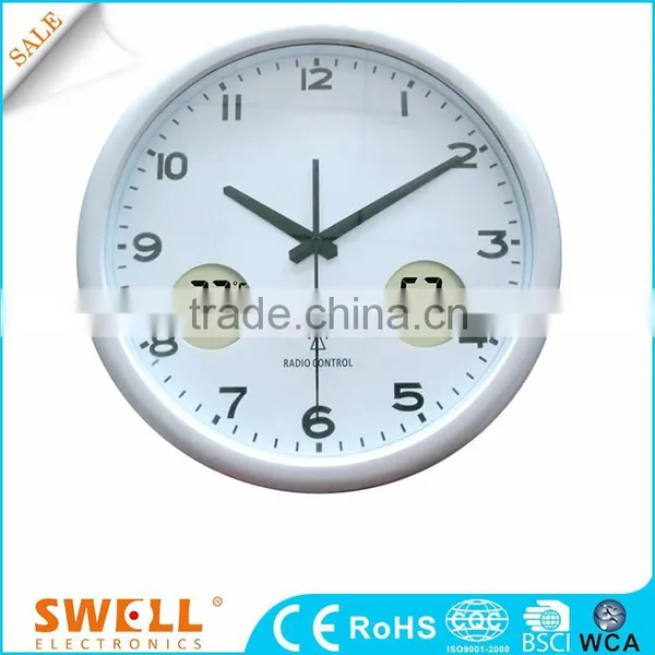 2016 thin abs sport verichron wall clock craft with temperature