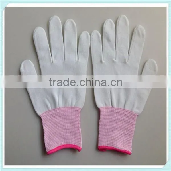 Dust Room Used 13 Gauge Knitted White Nylon Gloves 4131