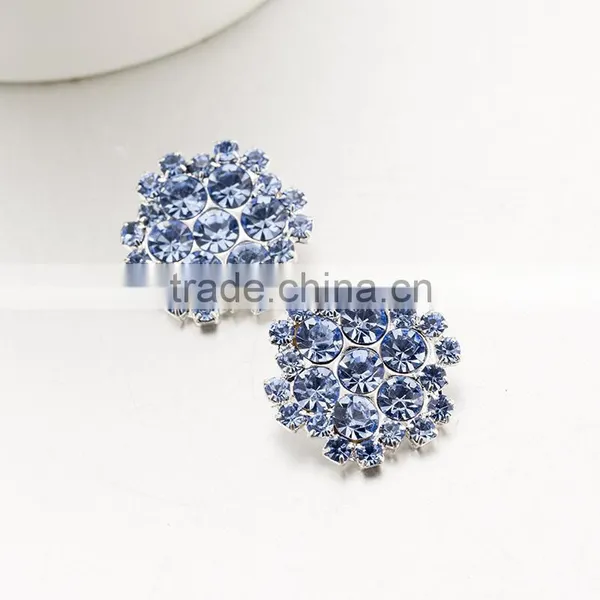 Blue Color Rhinestone Button,new Fashion Rhinestone Button,metal Buttons photo-2