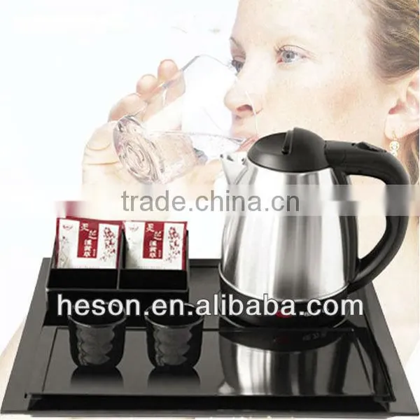 Unique Melamine Plate and Stainless Steel 1.2L Kettle