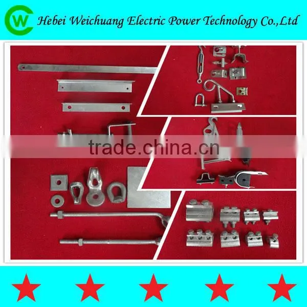 High Quality Galvanized Transmission Line Hardware Pole Clamp for Electric Line Fitting photo-3
