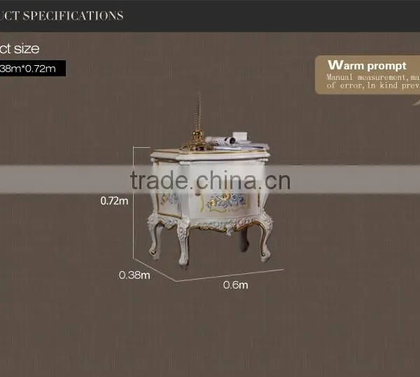 Luxury French Style Bedroom Furniture Bedstand photo-5