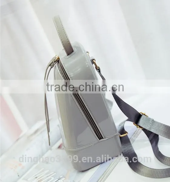 2016 New Arrival Backpack PU Jelly Backpack Fashion Girl School Backpack photo-2