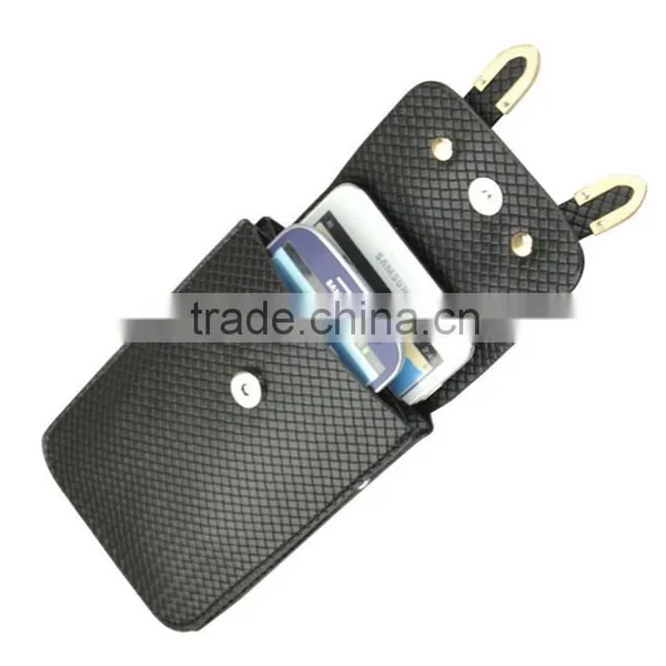 Hot Selling Leather Phone Pouch Case With Neck Strap in Dongguan photo-3