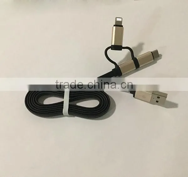 2016 Wholesale 3in1For Lighting Micro USB Type C Environmental Quick Charge Data Line Cable photo-2