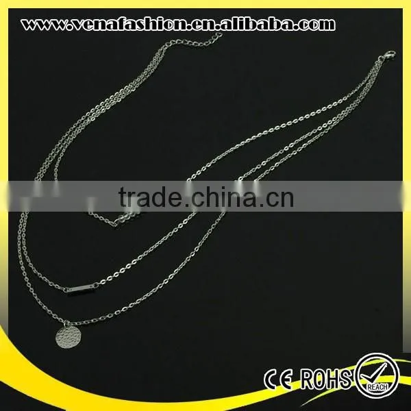 Silver Layers Funny Fashion Jewelry Necklace,fashion Fake Silver Necklace photo-3