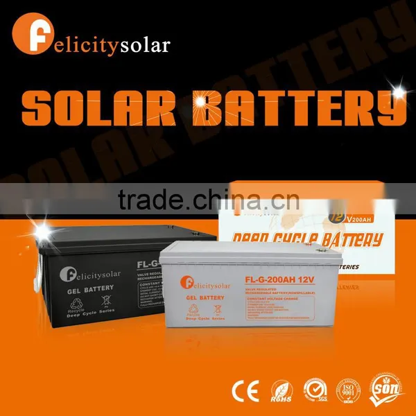 Felicity solar 200ah Gel battery 12v solar battery charger