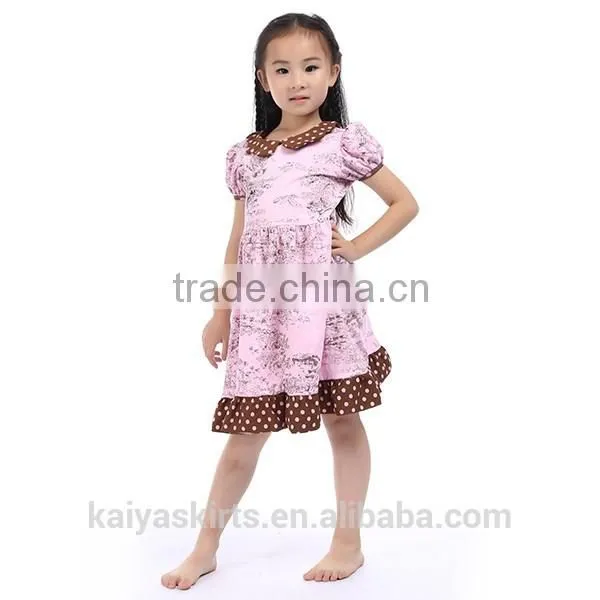 2016 Red Dot Cotton Frock Design for Baby Girl photo-3