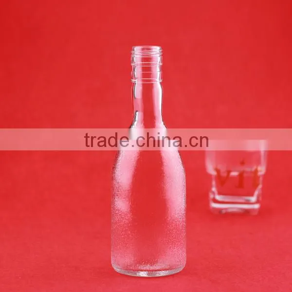 Bulk Wholesale Cheap Cylindrical Glass Bottles Frosted Round Bottles Liquor Bottles Transparent photo-4