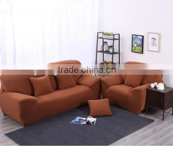Knitting Sofa Cover With Spandex Red Brown011 photo-6