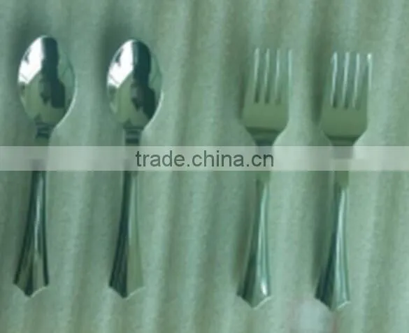 Large Plastic Forks Knife And Spoons,Siver Coated Cutlery,Disposable Plastic Metallic Cutlery photo-4