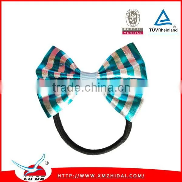 Cute Grosgrain Ribbon Bows With Elastic Hair Bands for Baby/kids, photo-6