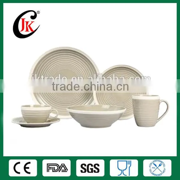 2014 Hot Sale Decorative Hotel Restaurant Crockery Porcelain Tableware of 6 Pieces