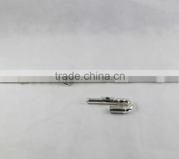16 Holes Closed Key Silver Plated Flute for Children Double Mouthpiece photo-2