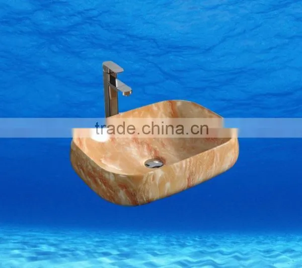 High Quality Hand Painted Solid Surface Kitchen Sinks Wholesale photo-2