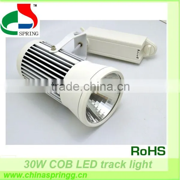 High bright 30W Pure white gallery COB LED track spot lamp