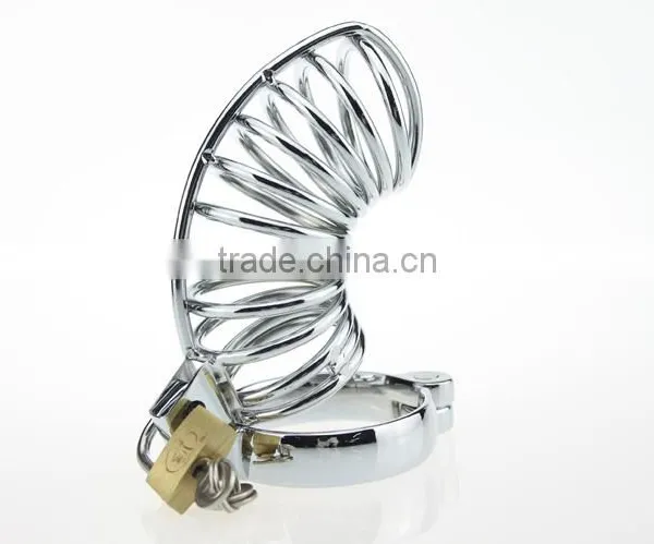 Padlock Hand-polished Sex Toys For Men Stainless Steel Lockable Penis Cage photo-4