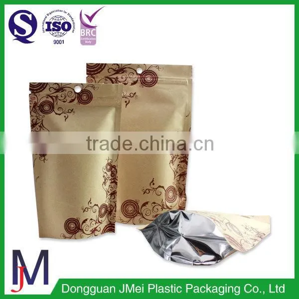 China Most Selling Product in Recycled Brown Paper Bag , Rice Paper Stand up Pouch photo-2