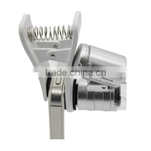 9882W LED Mini Pocket Microscope , Clip Type LED Cellphone Microscope photo-4