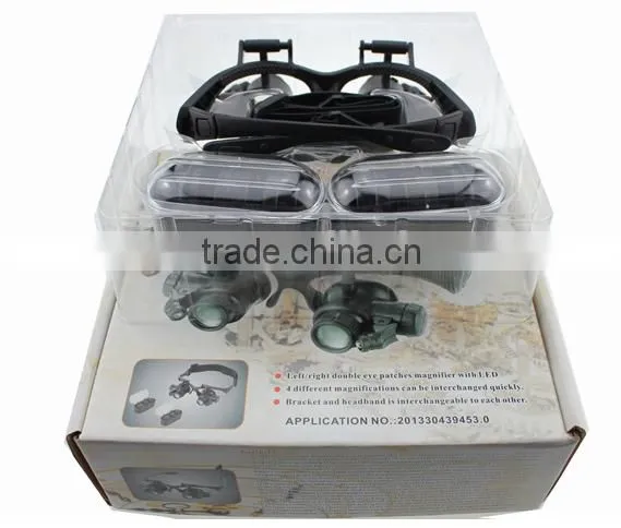9892G LED Double Eye Jeweler Watch Repair Magnifier,head Magnifier With Light photo-4