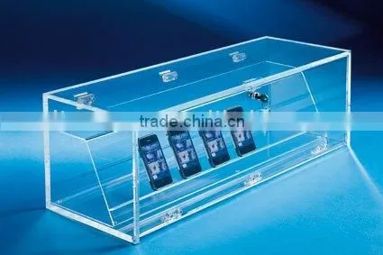 Lockable Acrylic Mobile Phone Display Holder